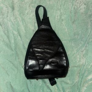 Pelletteria Black Italian Leather Backpack